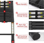 RIKADE Telescoping Ladder 20.3FT & Attic Ladder, Heavy Duty Aluminum with Non-Slip Feet, 330lb Capacity for RV, Attic, Loft & Multi-Surface Use