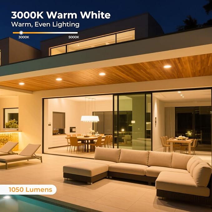 10 Pack PAR38 LED Outdoor Flood Light Bulbs, 100W Equivalent, 3000K Warm White, 13W Dimmable, Waterproof LED Floodlight for Porch Yard Garage, E26 Base, 1050LM,15,000 Hrs