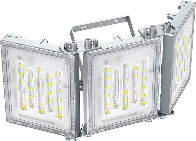 STASUN 300W LED Flood Light, Mini Series Outdoor Floodlight, 30000LM 6000K Daylight White, IP66 Waterproof, 3 Adjustable Heads, Exterior Flood Lights for Backyard, Driveway, Garage, Patio, Barn
