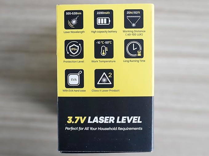 Enventor Green Laser Level, Self Leveling Laser Level for Picture Hanging and Home DIY, Horizontal and Vertical Cross-Line Laser, Rotatable 360° Magnetic Holder, Pulse Mode, USB Charging