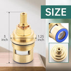 Faucet Cartridge Replacement for Kohler 1000187, Used in Deck Faucets with 3/4 inch Valves, Cold Ceramic Valve Faucet Replacement Parts (Cold 1000187)