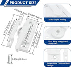 2 Pack Sliding Window Sash Locks, White Cam Sash Locks for Double Hung Windows, Security Sash Window Lock and Keeper Replacement for Vertical and Horizontal Sliding Windows