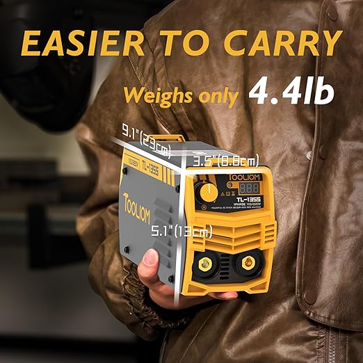TOOLIOM 135A 110V Mini Stick Welder MMA ARC Welder Machine DC Inverter Welder with Digital Display Portable Welding Machine