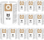 12 Pack 23743 VF3502 Vacuum Bags Compatible with Ridgid 12 to 16 Gallon Wet Dry Vacuums, High Efficiency Replacement Filter Bags for Model WD1950 WD1956 WD1850 WD1851 RV2400HF WD1450 WD1680 WD1270
