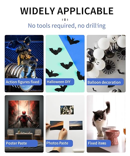 Medium Mounting Putty No Residue, Double Sided Tape Glue Adhesive Dots Clear Museum Sticky Tack, Picture Hanging Strips Fixed Posters Decor Art Craft Party, 0.31 x 0.51 in (480 Pcs)