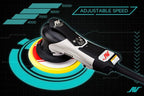AirVANTAGE 6" Palm-Style, 2nd Generation Industrial Advanced Electric Sander Central-Vacuum with Low-Profile Pad (3/16- PSA Vinyl)
