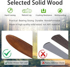 42" Wood Ceiling Fans with Lights and Remote Control,Indoor Outdoor 3 Blades Wooden Ceiling Fan for Garage,Patio,Living Rooms,Bedrooms,Offices,Farmhouse(Black+Dark Walnut)