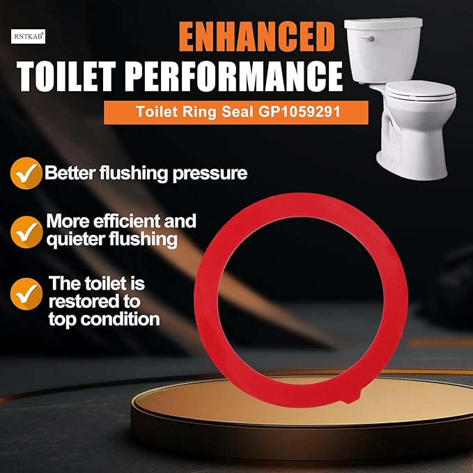 Flush Valve Seal for Kohler, 3-Pack GP1059291 Silicone Replacement for Toilet - Upgraded Leak-Proof Gasket Seal Kit Compatible with Kohler Canister, K-GP1059291