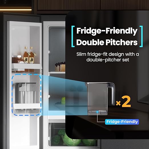 iSpring RCD100HCG Hot & Cold Reverse Osmosis System Countertop, Alkaline RO Water Filter Dispenser, 9 Temperature & 6 Dispensing Volume Options, TDS & Filter Lifespan Monitor, Plug and Play