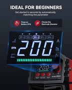 ARCCAPTAIN 200A Stick/Lift TIG Welder with Torch, [Large LED Display] 110V/220V Welding Machine with Synergic Control, IGBT Inverter, Portable MMA Welder Machine with Hot Start, Arc force