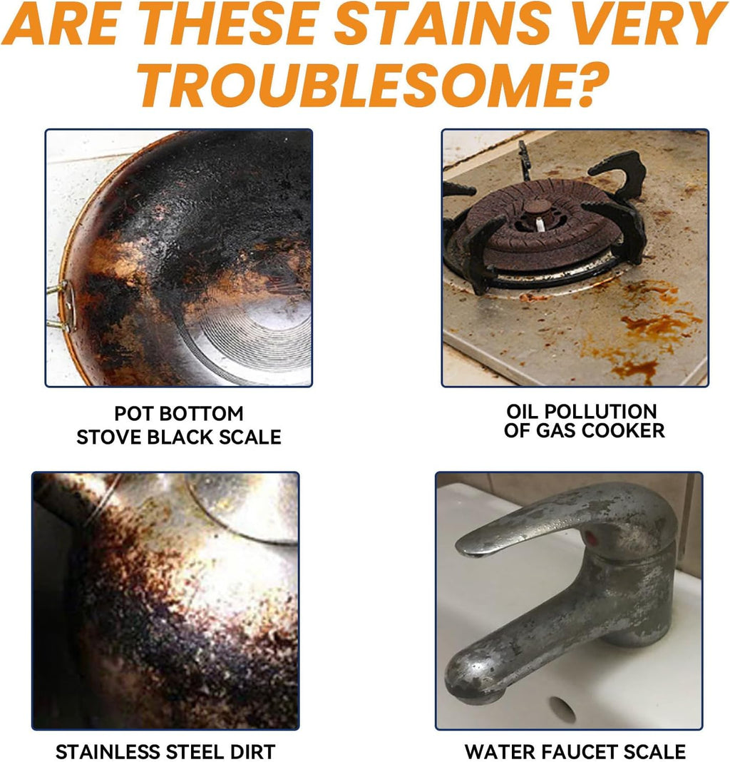 Magical Nano-Technology Stainless Steel Cleaning Paste, Stainless Steel Clean Wax, Stainless Steel Cleaning Wax, Stainless Steel Cleaner and Polish, Metal Polish Paste (2Pcs)