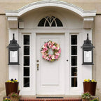 Darkaway Outdoor Lights Fixtures Wall Mount, Large 22inch Outdoor Wall Sconce Lights with Seeded Glass Waterproof Outside Exterior Lights Fixture for House Front Porch Patio （Large, Black）