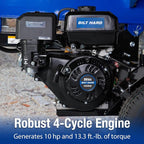 BILT HARD 35-Ton Horizontal/Vertical Gas Powered Hydraulic Full Beam Log Splitter with 301cc OHV Engine, 2" Ball Coupler, 16" DOT Tires, 2 Stage Gear Pump, Firewood Splitting Wood Machine, Auto Return