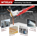 Wostore Tube Bender Kit with Reverse Bend Includes 1/4-7/8 Sizes Refrigeration Ratcheting Tubing benders Hand Tool Color Aluminium Alloy Replacement Head