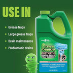 Green Gobbler Enzyme Drain Cleaner | Controls Foul Odors & Breaks Down Grease, Paper, Fat & Oil in Sewer Lines, Septic Tanks & Grease Traps | 1 Gallon