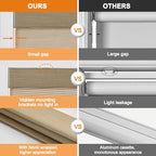 Persilux Light Filtering Cordless Free Stop Roller Blinds Natural Woven Stripes Fabric Thermal Insulation Privacy Roller Shades for Home,Office,Bedroom,Coffee Color(16" W x 36" H)