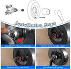 Dreyoo 10 Pcs Shower Faucet Handle Insert Compatible with Kohler, 1.5cm x 1.4cm x 1.2cm Shower Handle Parts Compatible with Kohler 1060514, Easy to Install