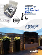 MALORY Low Voltage Deck Light 6 Packs, 2W 2700K 12V Landscape Lighting, Recessed LED Outdoor Step Stair Lights, Deck Lighting for for Outside Floor Yard (SG07-Link, 6-Pack 2700K)