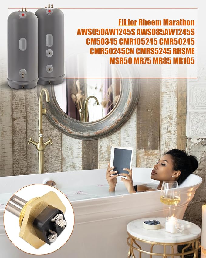 Water Heater Element Replacement Fit for Rheem Marathon, Replace SP213670, 4500W Titanium Water Heater Element