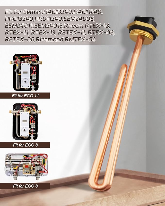 HE 55220 Heating Element, Fit for Eco Smart ECO POU 6 ECO 8 ECO 11 Tankless Electric Water Heater, Water Heating Element 5.5KW 220V or 6KW 240V