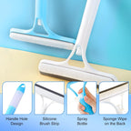 3 in 1 Window Cleaning Scraper,3 in 1 Spray Squeegee,Window Squeegee with Spray,Windows Squeegee Cleaner Tool with SprayBottle,All-Purpose Shower Glass,Mirrors,Car,Home Window Cleaner Tool(Blue)
