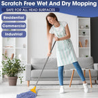 6 Pack Heavy Loop End Cotton String Mop Head Heavy Duty Mop Head Commercial Refills Mop Head Replacement for Home Industrial Commercial Floor Cleaning(Blue, Orange)