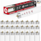 GoodBulb 25W 36 Inch T8 Fluorescent Light Bulb 3500K Soft White Light Color, Medium Bi-Pin Base 2225 Lumens 86 CRI 36000 Life Hours Instant/Programmed Start 25 Bulbs Pack