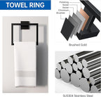 5-Piece Bathroom Hardware Accessories Set, 23.6 Inch SUS304 Stainless Steel Towel Bar Set, Wall Mounted Bathroom Towel Holders, Towel Hooks with Toilet Paper Holder