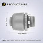 30 PCS 3/4" Liquid Tight Connector NPT Non-Metallic for PVC Electrical Flexible Conduit Fittings - Sturdy, Quick Installation, UL Listed for Home Outdoor Tubes Tools