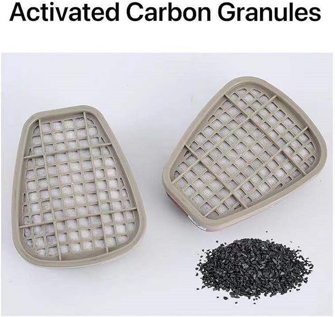 6001 Filter Cartridges Replacement for Gas Respirator,Dust-Proof, Organic Vapor, 2pcs Filter Cartridges + 2pcs Filter Covers+8pcs Filter Cottons, Apply to 6100/6200/7501/7502/6502/6800…