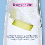 Fab Tab Multi Purpose Cleaner Cleaning Tablets, Eco-Concious Refillable Glass Bottle System with Boutique Hotel Scent, Safe For Family and Pets - Chemical-Free, Plastic-Free - 3 Count