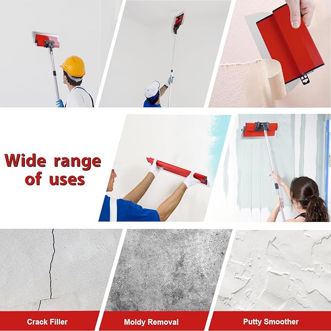 DEKEones 32Inch/80CM Skimming Blade, Stainless Steel Drywall Smoothing Spatula for Large Working Area Wall Decoration Construction Tool