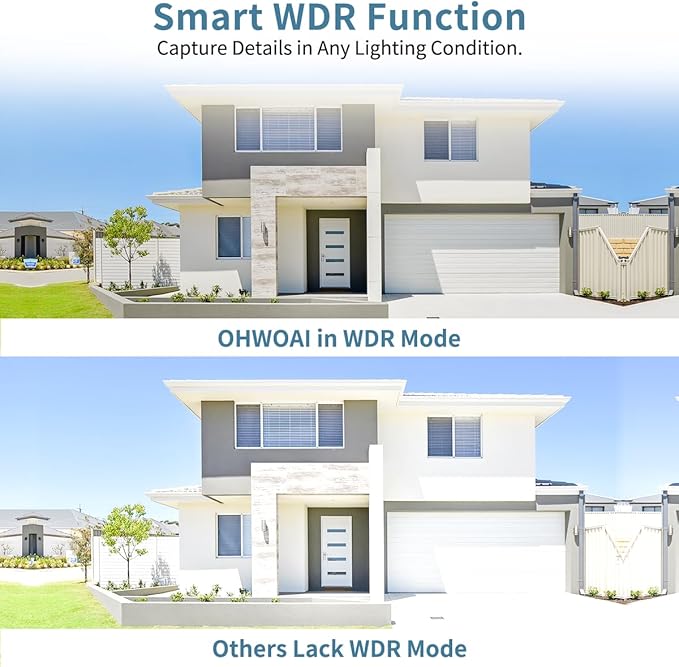 《130° Wide Angle & 2-Way Audio》Wireless Security Camera System Outdoor, WiFi Cameras Systems, Video Surveillance DVR Kits