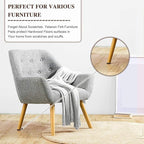 Yelanon Felt Furniture Pads for Hardwood Floors -216 Pcs Premium Felt Pads for Chair Legs, Floor Protectors for Furniture, Beige & Brown