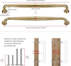 SAILING 5 Pack Cabinet Handles-8.81"/224mm Screw Spacing Champagne Bronze Furniture Hardware Handles for Kitchen Cabinets Bedroom Dresser Wardrobe Cabinet Pulls