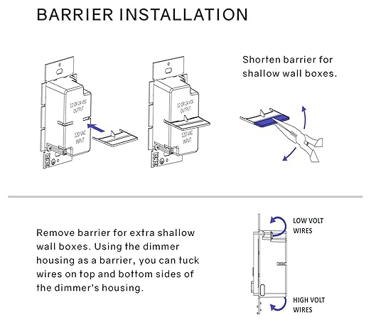 HitLights LED Driver and Dimmer Switch Single Integrated Unit, EZDim 120V AC – 12 V DC 60Watt Wall Dimmer Switch with Most Solid Color 12V DC Tape Lights