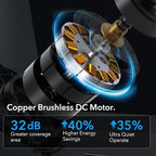 52 Inch Ceiling Fans with Lights and Remote, Brushed Nickel Ceiling Fan, 6 Speed Reversible DC Motor, 3CCT Dimmable LED, Modern Design for Bedroom, Living room & Covered Outdoor,Includes Downrod