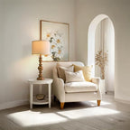 BOBOMOMO 27" Antique Gold Table Lamps Set of 2, Elegant Large Resin Lamps with Linen Shades, Gold Traditional Lamps for Bedroom, Living Room, or Console Table, Classic Vintage Décor