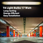 8 Pack 24 inch F17T8/841 17 Watts Light Bulb, 2 Foot Straight Fluorescent Tube T8 Tube Light, 4100K Cool White 1400 Lumen G13 Medium Bi-Pin Cap 8 Count