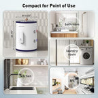 ThermoMate Tank Water Heater Electric, 18 Gallon Small Point of Use Residential Hot Water Heater for Washing & Shower, 120Volt 1500W Compact, Adjustable Thermostat, UL Listed