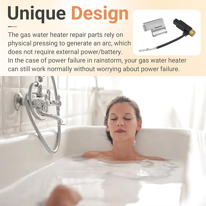 Water Heater Igniter, 9003410 C3 Piezo Ignitor Assembly Replacement Part Compatible with Reliance Water Heater