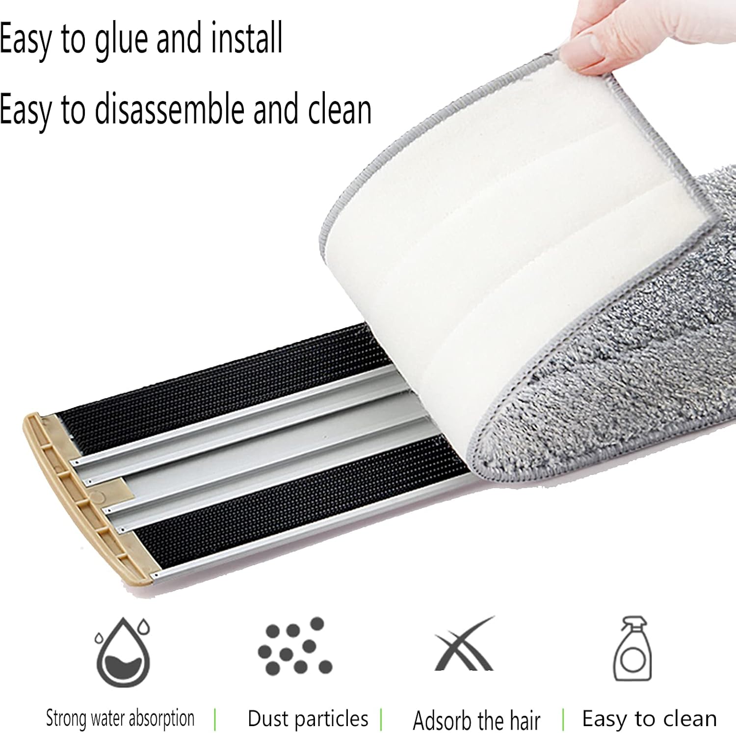 18 Inch Microfiber Floor mop Pads 6 Pack Microfiber Mop Replacement Heads for Wet Dry Mops Premium Floor Cleaning Pads Reusable Best Home Cleaning mops dust Hardwood Tile Kitchen
