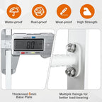 3-Step Window Well Ladder Straight, Heavy Duty Steel Wall Mounted Ladder, Powder-Coated Basement Egress Window Ladder 34.2" Lx17.3 W, White