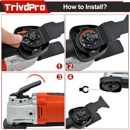 Oscillating Tool Blade Multitool Blades - TrivdPro 50pcs Multi Tool Blades Kits Oscillating Saw Blades for Metal Wood Plastic, Oscillator Blades for Multi Tool Fits Dewalt Milwaukee Ryobi Fein Bosch