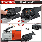 Multitool Blades Multi-Tool Blades Kits - TrivdPro 100pcs Oscillating Tool Blade Oscillating Saw Blades for Metal Wood Plastic, Oscillator Blades for Multi Tool Fits Dewalt Milwaukee Ryobi Fein Bosch