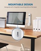 DEWENWILS 2-Pack 6-Outlet Power Strip Surge Protector with 6Ft Long Extension Cord, Low Profile Flat Plug, 15 Amp Circuit Breaker, 500 Joules, Wall Mount, White, UL Listed