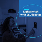 LIDER Minimalist Design Matte Finish Lighted Decorator Switch with Wall Plate, Frameless Paddle Light Switch with Locator Light, Single Pole, Grounding Screw, 15A 125V, UL Listed, Black, 10 Pack