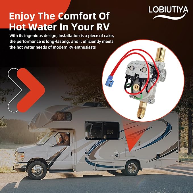 92089 Gas Valve, 10 Gallon RV Water Heater Gas Valve Fit for Dometic Atwood G10 GC10 GCH10 GH10 G16EXT GE16EXT Water Heater Parts, 92089 93870 93869 93844 OEM SVC Valves Assembly 10 Gal