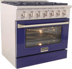 Kucht KNG361/LP-B Gas Range, Blue