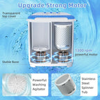 VCJ Portable Washing Machine, Twin Tub Washing Machine Laundry Compact Washer spinner Combo with 14lbs capacity, 9Lbs Washer and 5Lbs Spinner dryer for Apartments RVs and Dorms